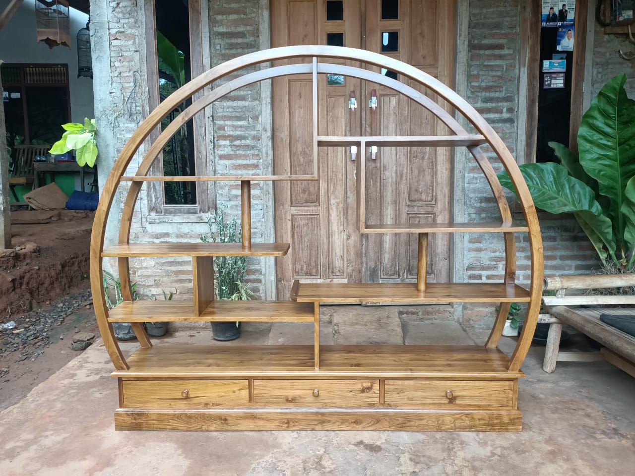 Bibliothèque BULAN en Teck