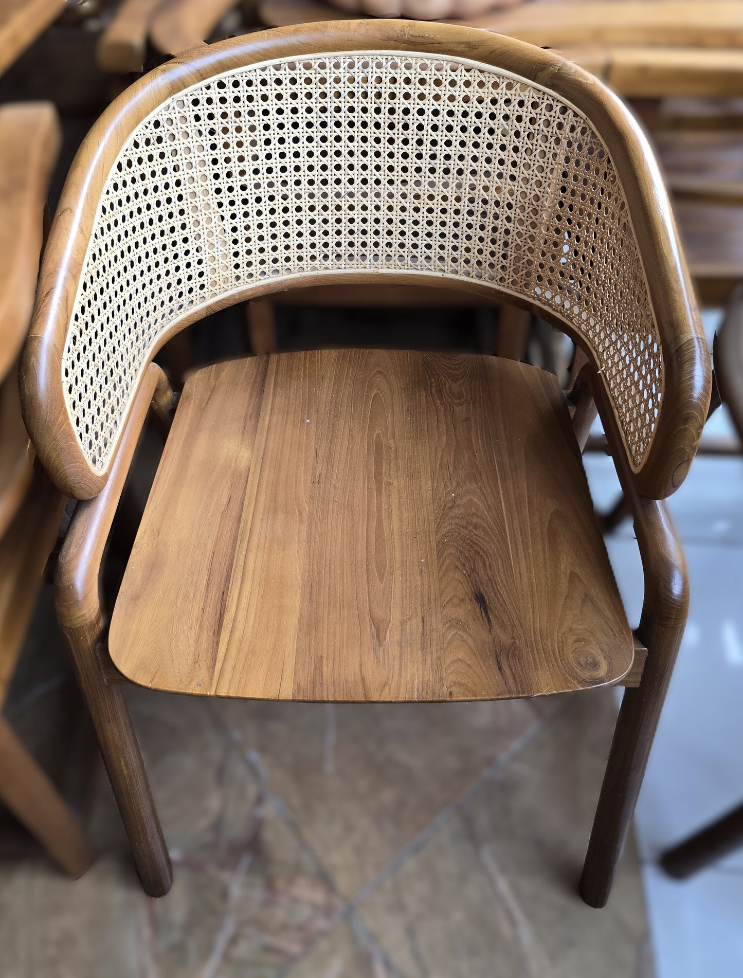 Chaise SERIKAT Teck & Canage