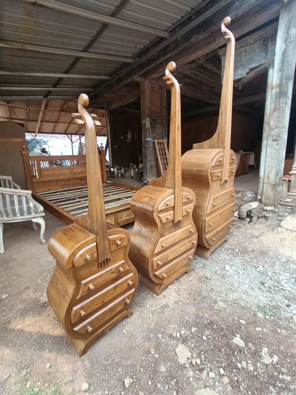 Teak Fantasy Chest of Drawers