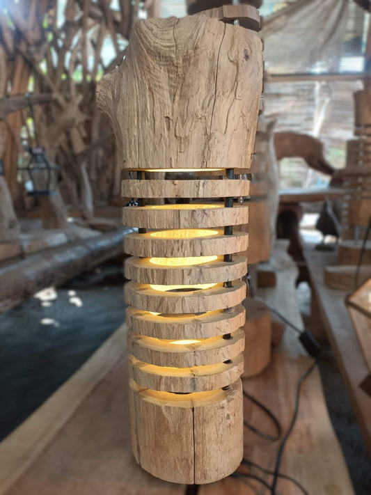 Teak 'Bulat' lamp