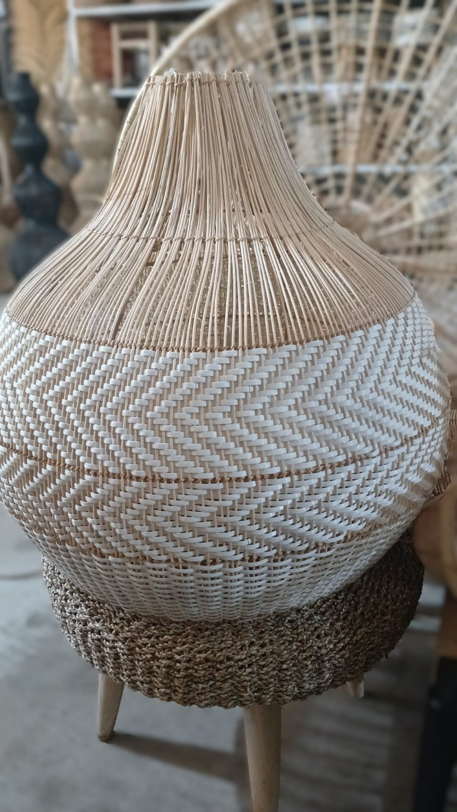 'Penuh' Rattan Pendant Light