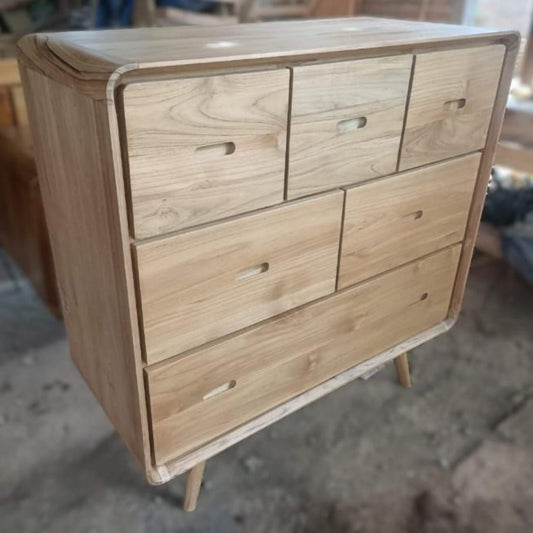 Teak chest of drawers